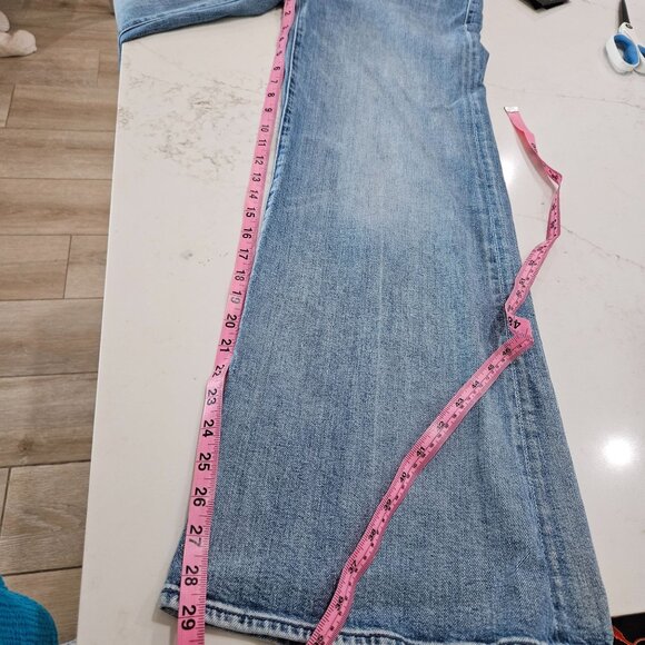 NEW! Mother Superior The Fly Cut Tomcat Roller Wide Leg Denim Jeans Size 29 - Picture 13 of 16